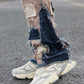 Sand Blue Distressed Baggy Jeans