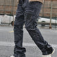 Washed Black Distressed Baggy Jeans